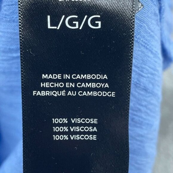 Well Worn Womens Light Blue V-Neck Short Sleeve Top Size L d0621 - Picture 6 of 8